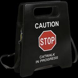 Caution Sign  Crossbody Purse 10x8