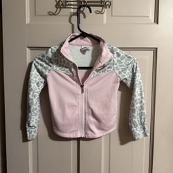 Girls Nike Mini-Me Leopard Print Pink Tracksuit Jacket Size XS