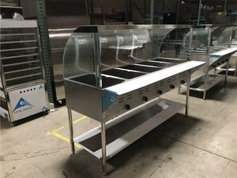 NSF 5 plate warmer steam and dry table N5