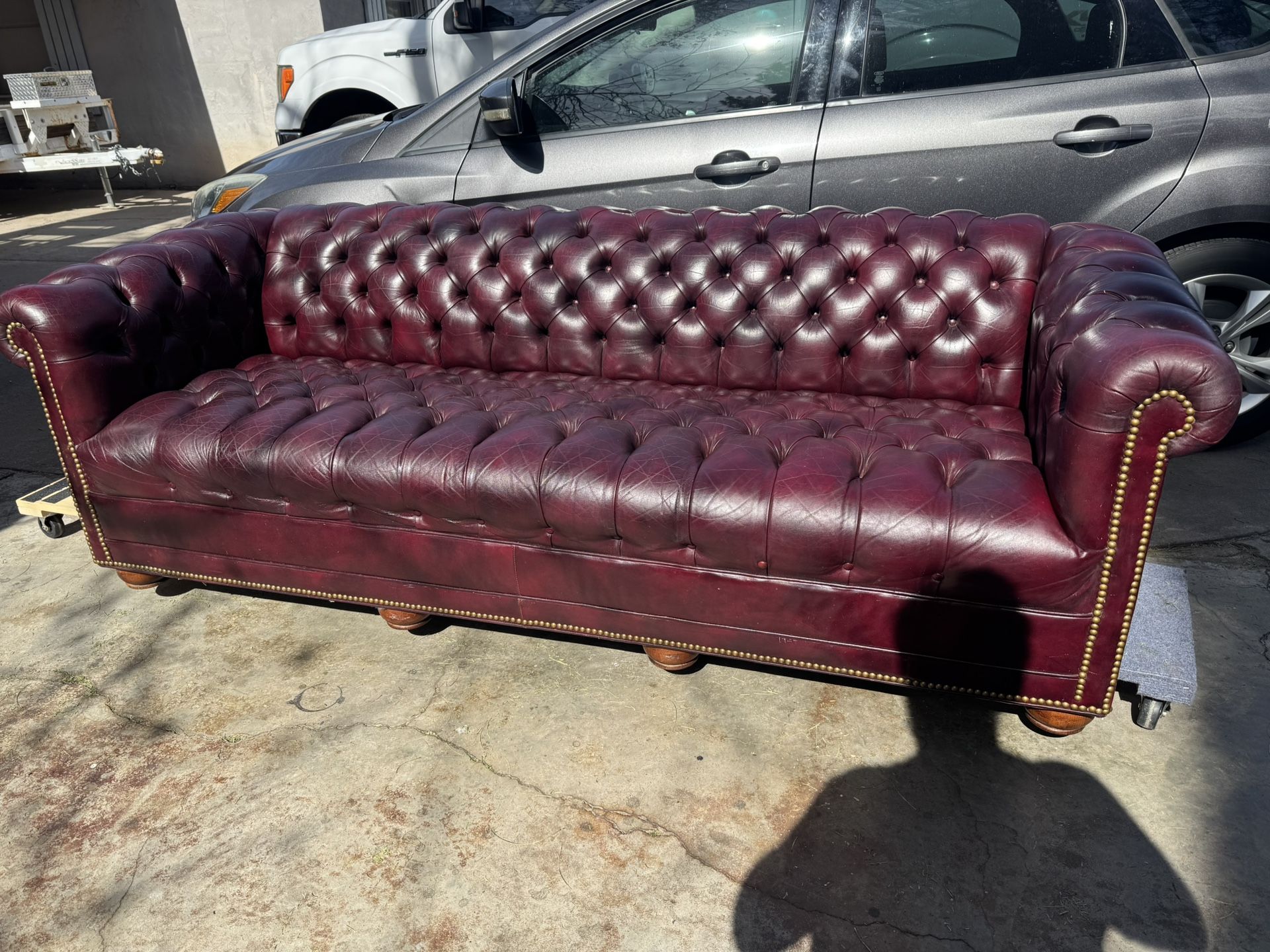 Oxblood Chesterfield Leather Sofa