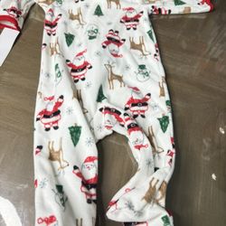 6M Carter's Just One You®️ Baby Santa Christmas Fleece Footed Pajama 