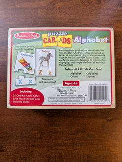 New Melissa & Doug Puzzle Cards Alphabet