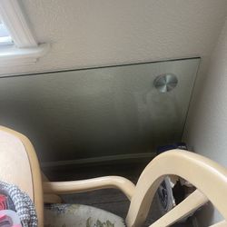 Glass Dining Table w/ Metal Legs – Modern Style