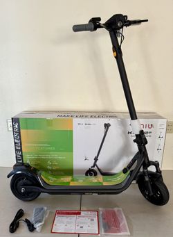 NIU - KQi 100P Foldable Electric Kick Scooter W/ 18 mi Max Range & 17.4 mph Max Speed - Gray