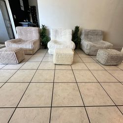 Memory Foam Bean Bag Chairs with Thickened Non-Slip Corduroy Cover,CAMEL, OFF WHITE, GRAY $139EACH!!!