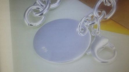 Heavy Silver Bracelet w/ charm