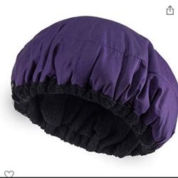 Deep Conditioning Heat Cap Microwavable Heat Cap for Steaming Hair Styling and Treatment Steam Cap Steaming Haircare Therapy (Purple)