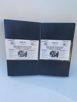 PVN-TV Presents 1% BIKER GANG Confidential 2 Part VHS 📼 Series RARE VOL 1 VOL 2. Condition is Like New