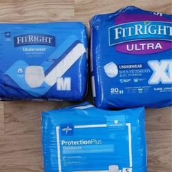 Medline fit right adult men women pampers underwear