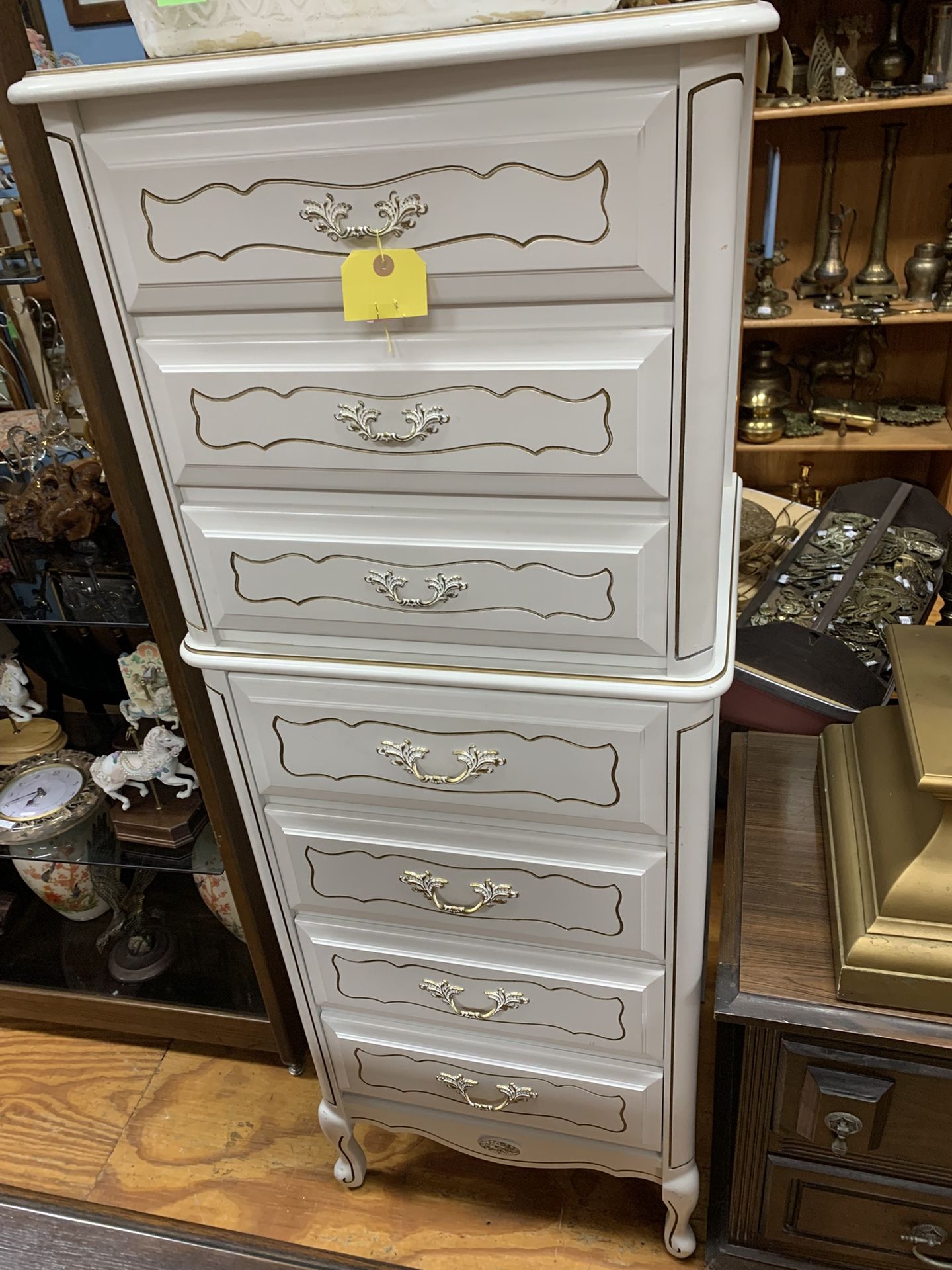 Vintage White French Provincial Lingerie Chest