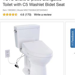 TOTO Drake 2-Piece Toilet w/ C5 Washlet | NEW in Box 