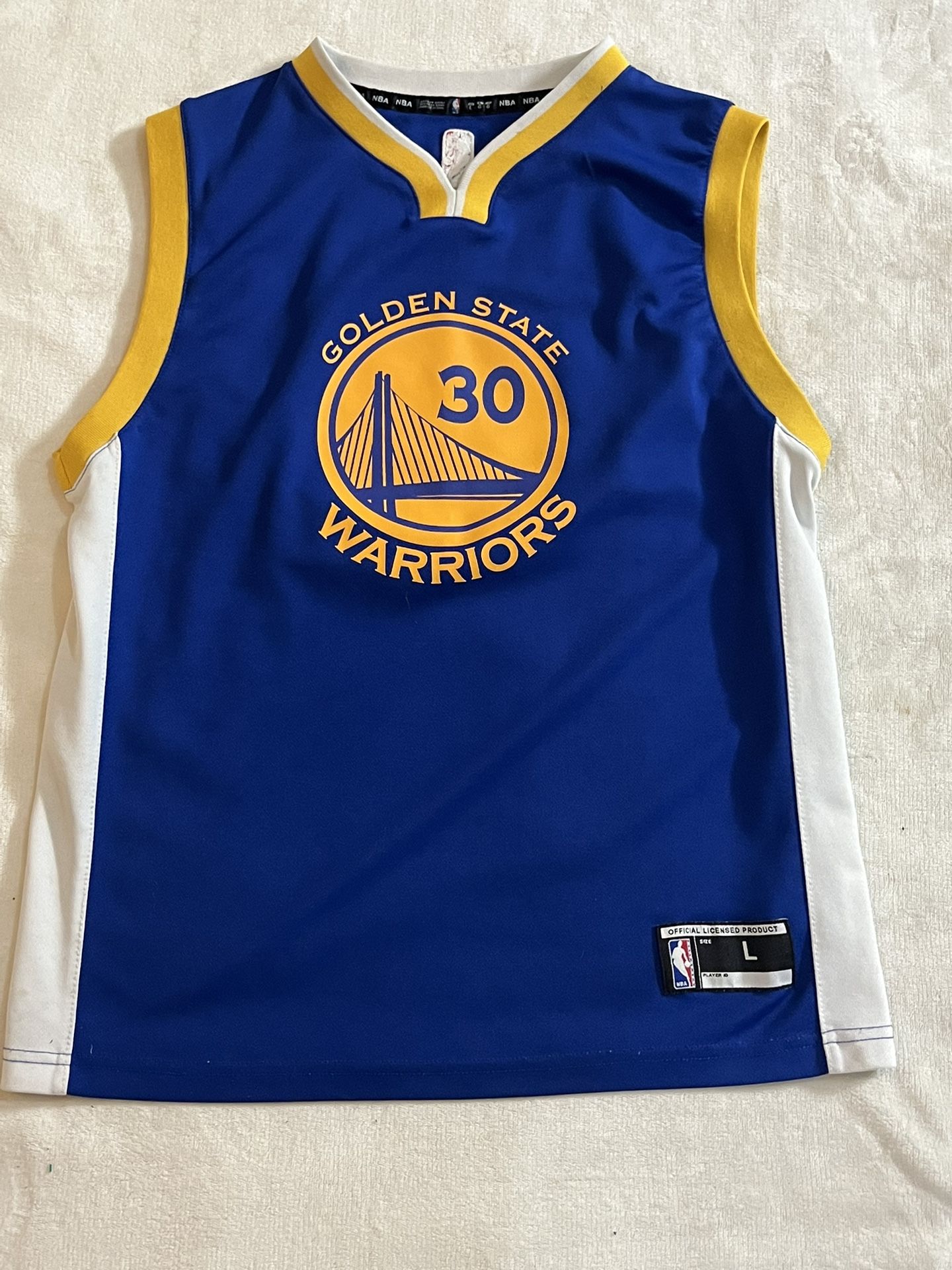 Golden State Warriors Steph Curry Jersey Youth Sz Large