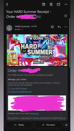 Hard Summer Sunday Ticket
