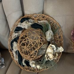 Wall Decor Wickered Hats