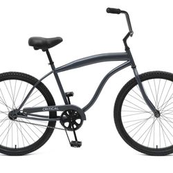 Critical Cycles Men's Beach Cruiser 1-Speed Bike, Gunmetal