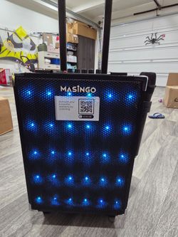 Bluetooth Speaker with wireless Mic  🎤 phone or tablet holder led lights