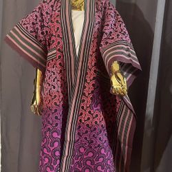Aso Oke X Ankara Kimono 