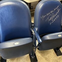 Luxury Yankee Stadium Seats w/ Tommy Lasorda Signature 