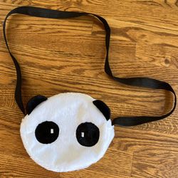 Fluffy Panda Face Crossbody Bag – Kids Accessory