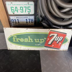 7UP Sign Embossed