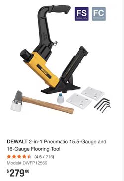 Dewalt Flooring Stapler/ Nailer - 15.5 & 16 ga.