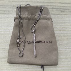 David Yurman Sterling Silver Cross Necklace