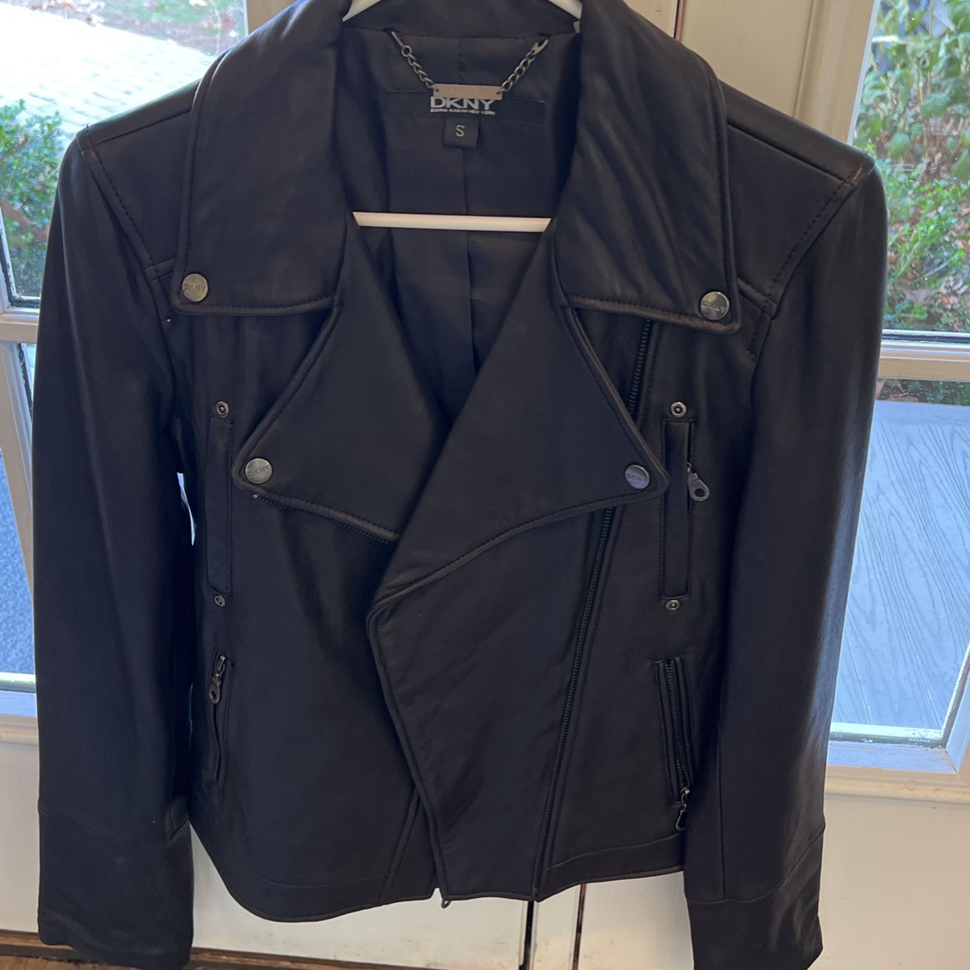 DKNY S Brown Lambskin Jacket