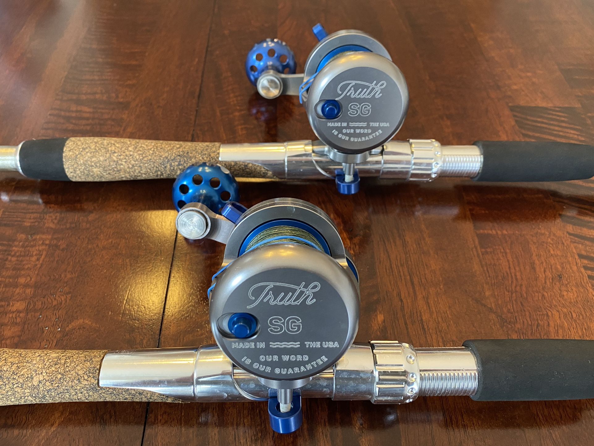 Truth (Seigler) SG Lever Drag Fishing Reels - Blue/Silver