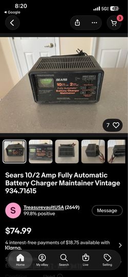 Sears 10/2 amp vintage battery charger