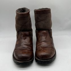 UGG Australia Beacon Brown Leather / Suede Shearling Lined Boots 5485 Men's US 8