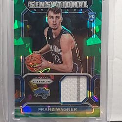 Franz Wagner Rookie 2021-22 Prizm Basketball Sensational Swatches Green Ice #/21 