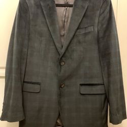 Ralph Lauren Slim Plaid Velvet Sportscoat