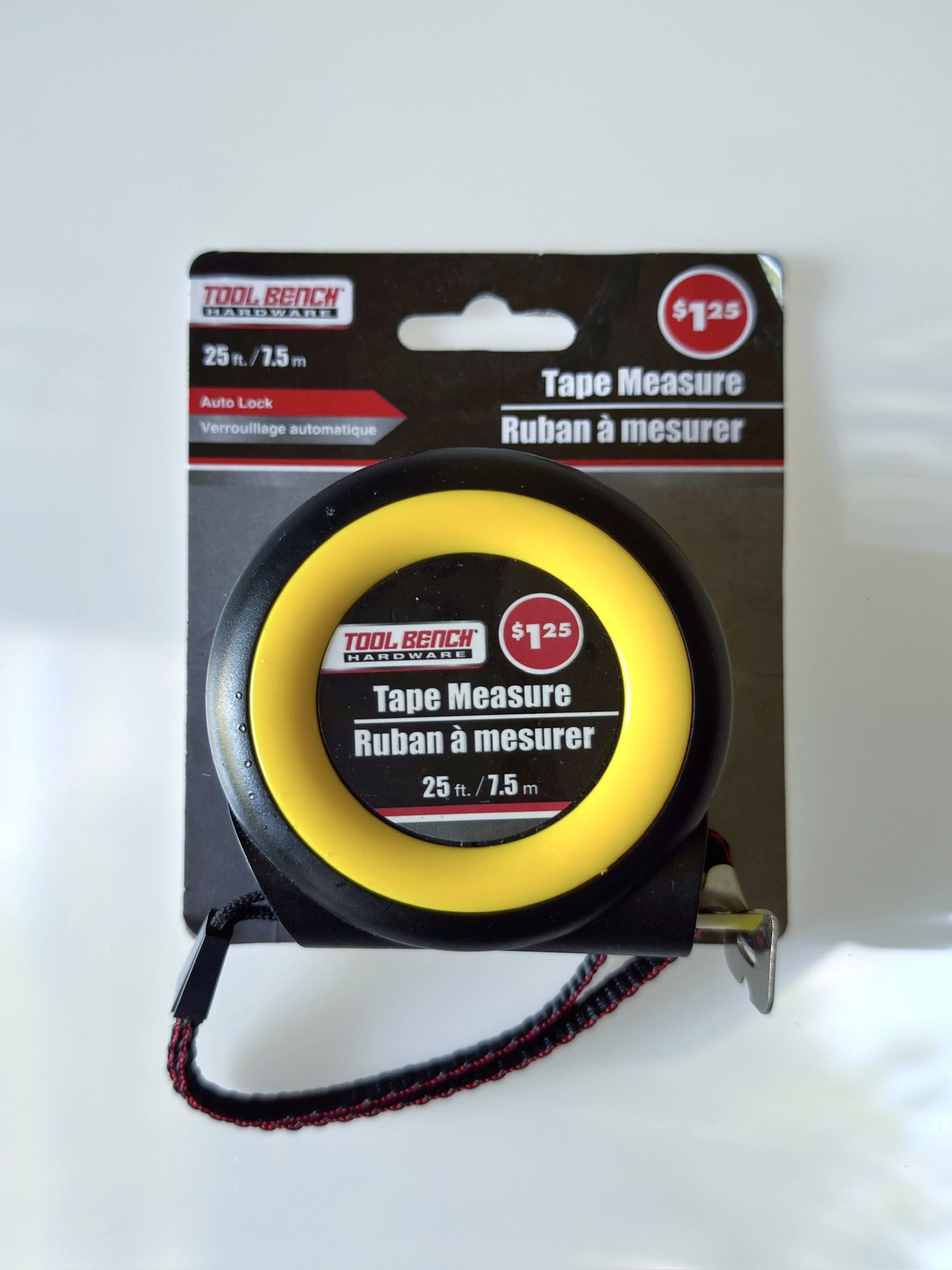 New 25' TOOL BENCH® Brand Tape Measure
