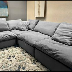 Grey Cloud Dupe Modular Sectional Couch Sofa 