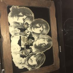Vintage Beatles Black /Gold mirror