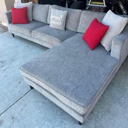 Grey sectional couch