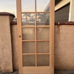 Solid pine wood door with checkered the measurements are 36 By 80 New 