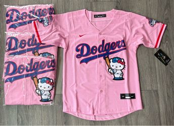 Los Angeles Dodgers Hello Kitty pink YOUTH Jersey