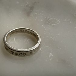Tiffany & Co T & CO 1837 925 Sterling Silver Concave Band Ring Size 7