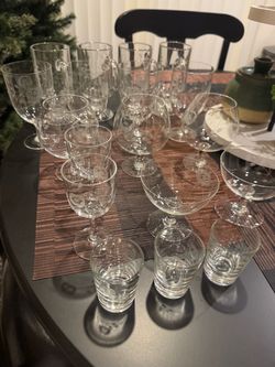 Princess House/ Sasaki Crystal Drinkware Lot