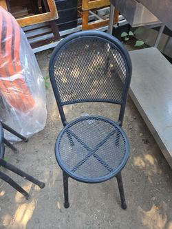 Chairs, Black Patio Metal - 3