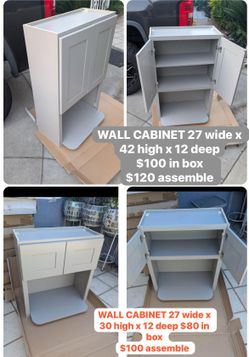 Microwave cabinet! New! 2 sizes available! Light grey shaker! Read descriptions👁️👁️👁️👁️