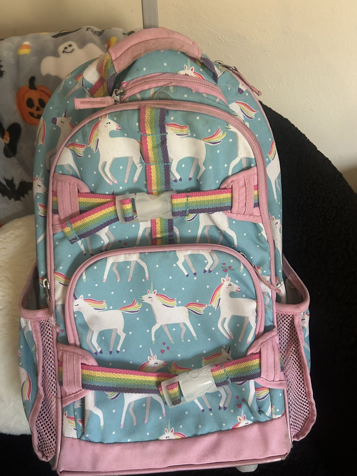 Pottery Barn Unicorn roller Backpack