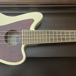 Fender Fullerton Jazzmaster Concert Acoustic Electric Ukulele 