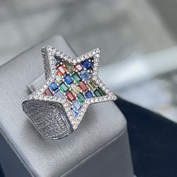 Star Ring Moissanite 