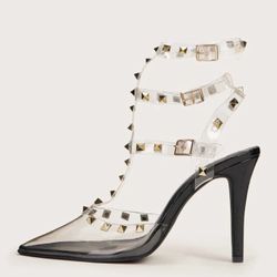 Clear Heels Transparent Size 6 Brand New Luxury Fashion Stylish 