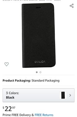 Dolica iPhone 6 Folio Leather Case, 4.7in - Black
