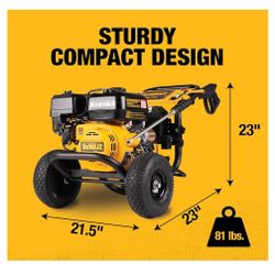 DeWALT  Electric start gas pressure water  3400 PSI, 2.5 GPM