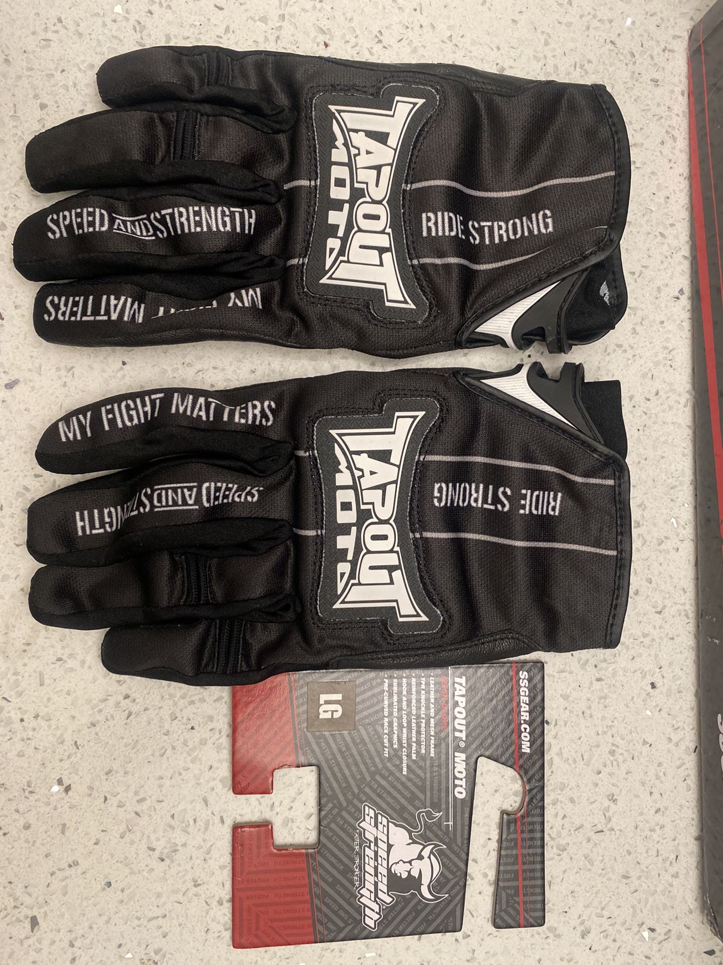 Speed&strength Tap out Black Leather Gloves
