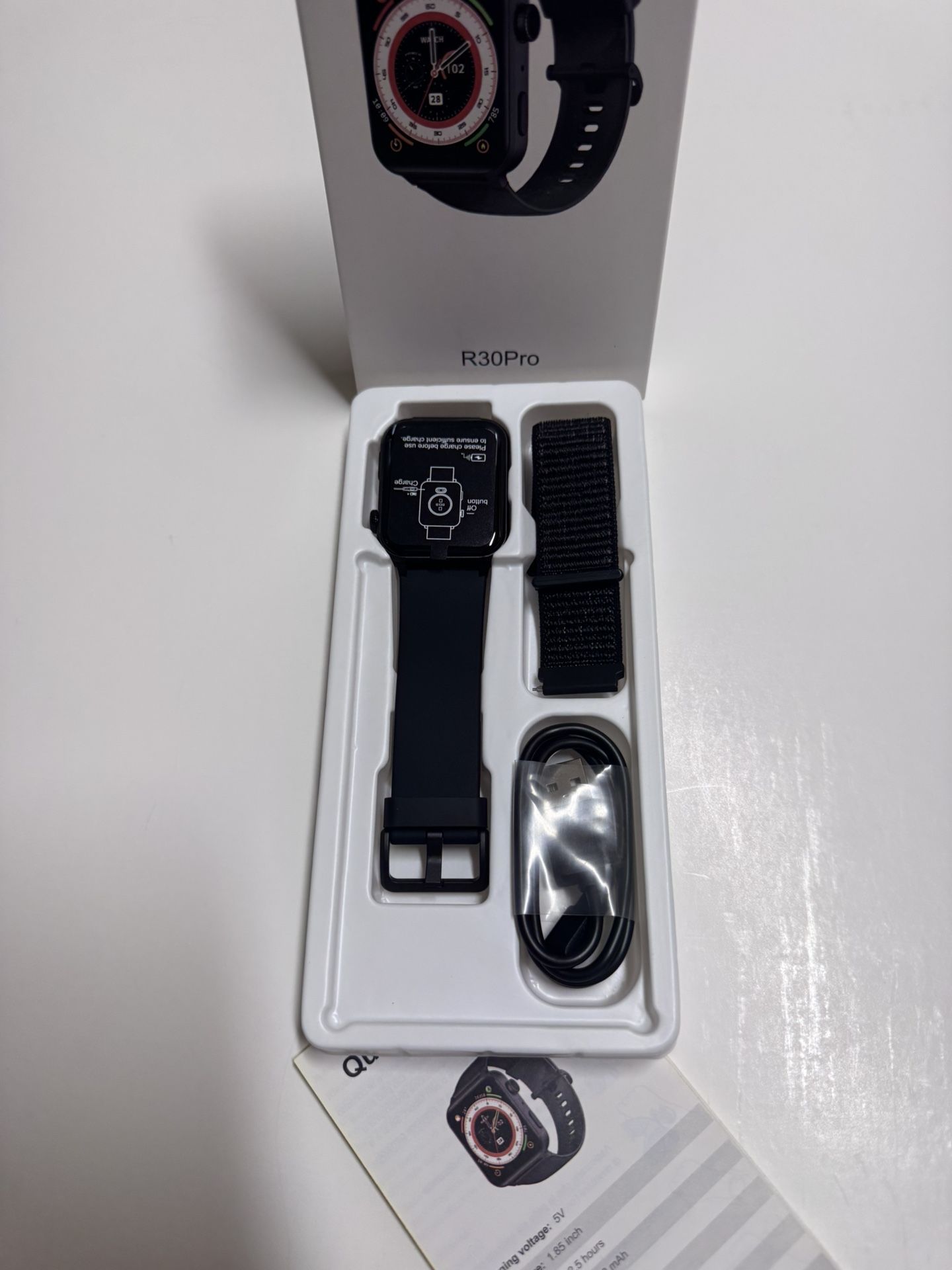 Smart Watch - 1.85''HD Screen with ‼️Make and Answer Calls‼️, with AI Voice Assistant, SpO2/Smartwatch for Android and iOS (2 Straps)